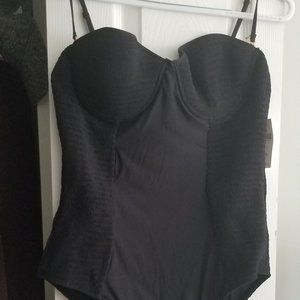 Anthropologie Allihop Black One Piece Swimsuit